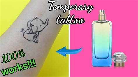 fake tattoo diy perfume|tattoo with perfume and printer.